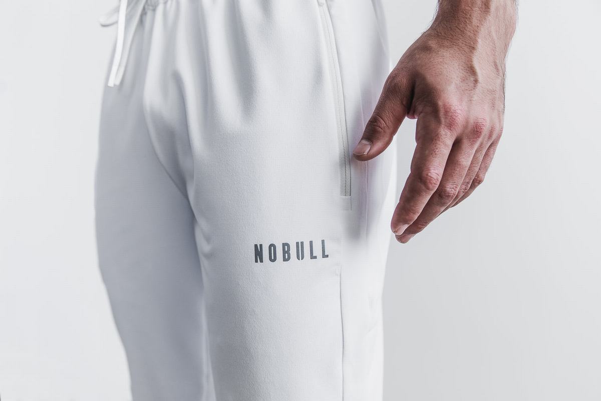 Nobull Men's Joggers White | Australia (RN9861)